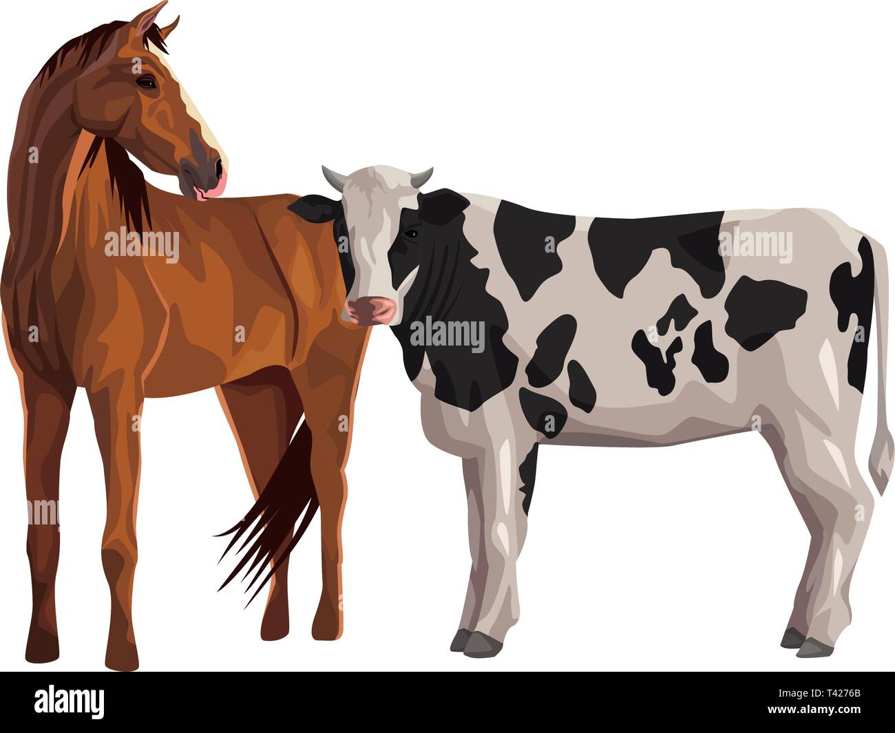 horse and cow Stock Vector Image & Art Alamy