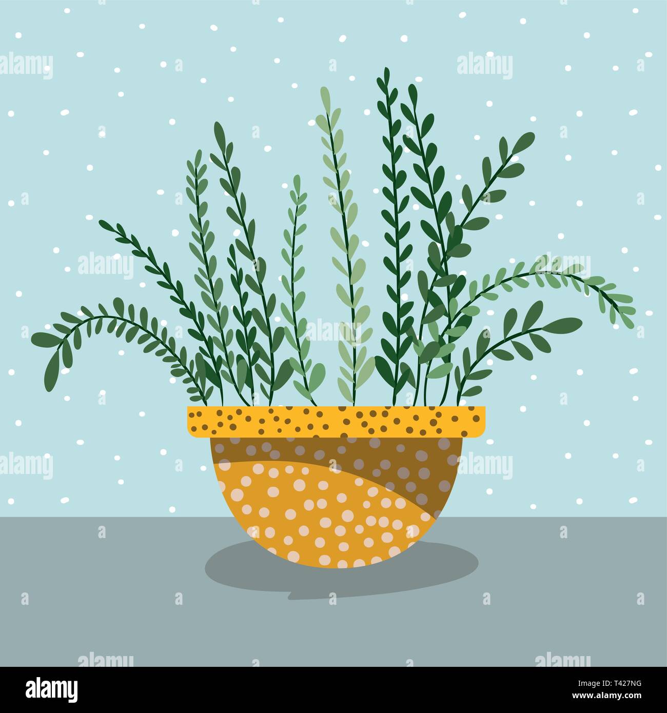 beautiful houseplant in pot Stock Vector Image & Art - Alamy