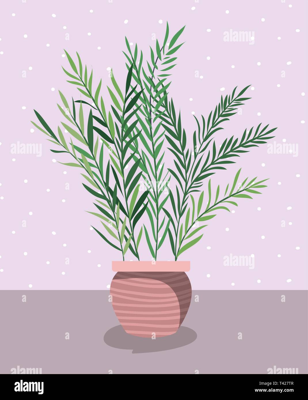 beautiful houseplant in pot Stock Vector Image & Art - Alamy