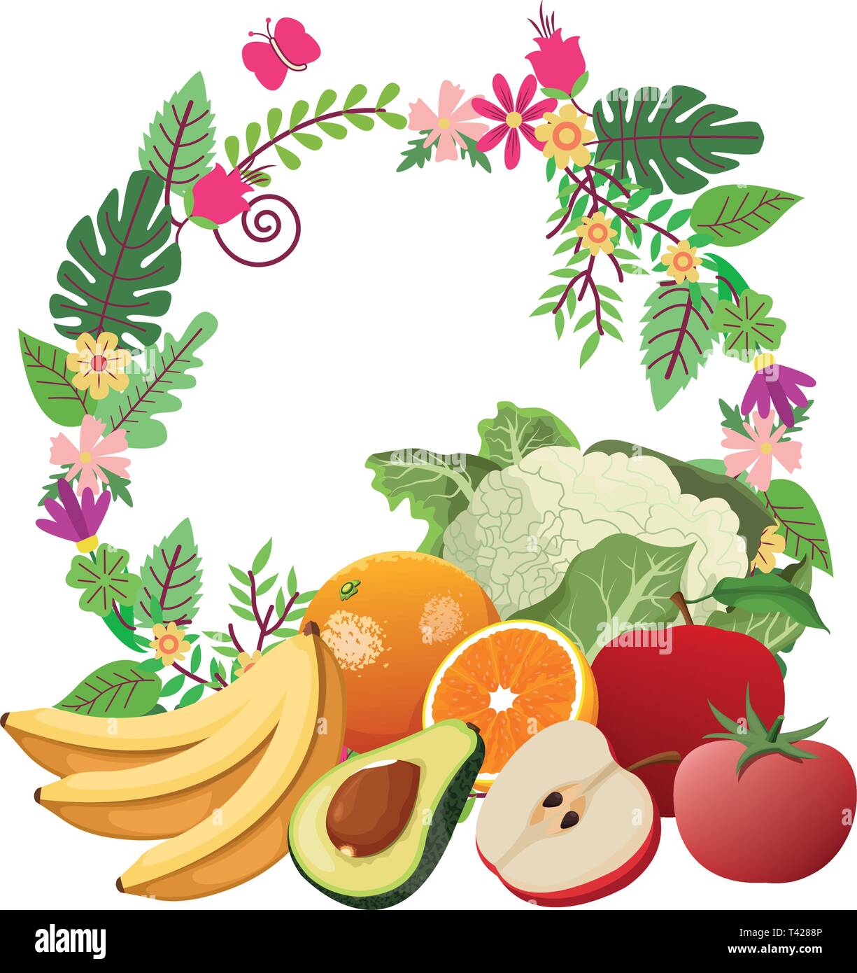 fruit and vegetables Stock Vector Image & Art - Alamy