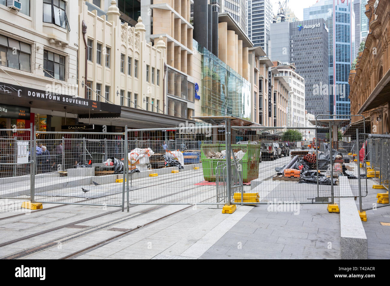 CBD light rail project in george street,Sydney,Australia Stock Photo
