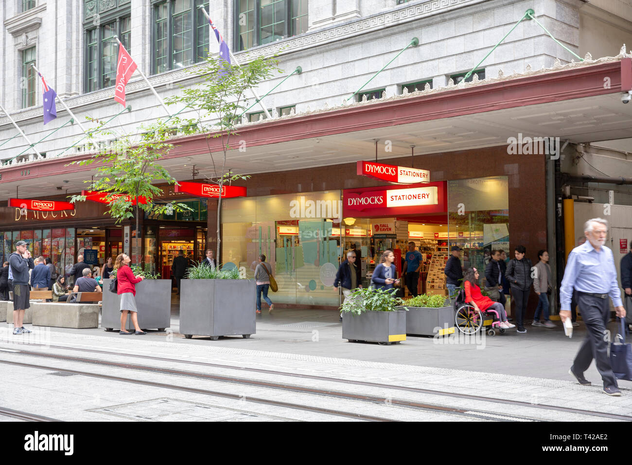 Dymocks bookshop and stationary store in George street,Sydney city centre,Australia Stock Photo