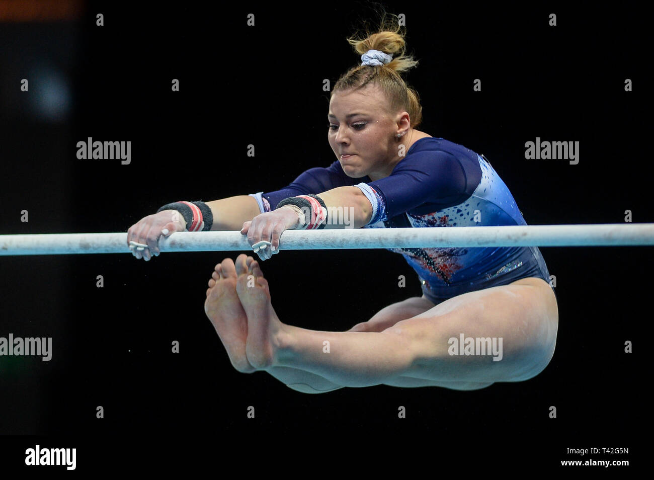 Szczecin, Poland. 12th Apr, 2019. Lorette Charpy from France seen in