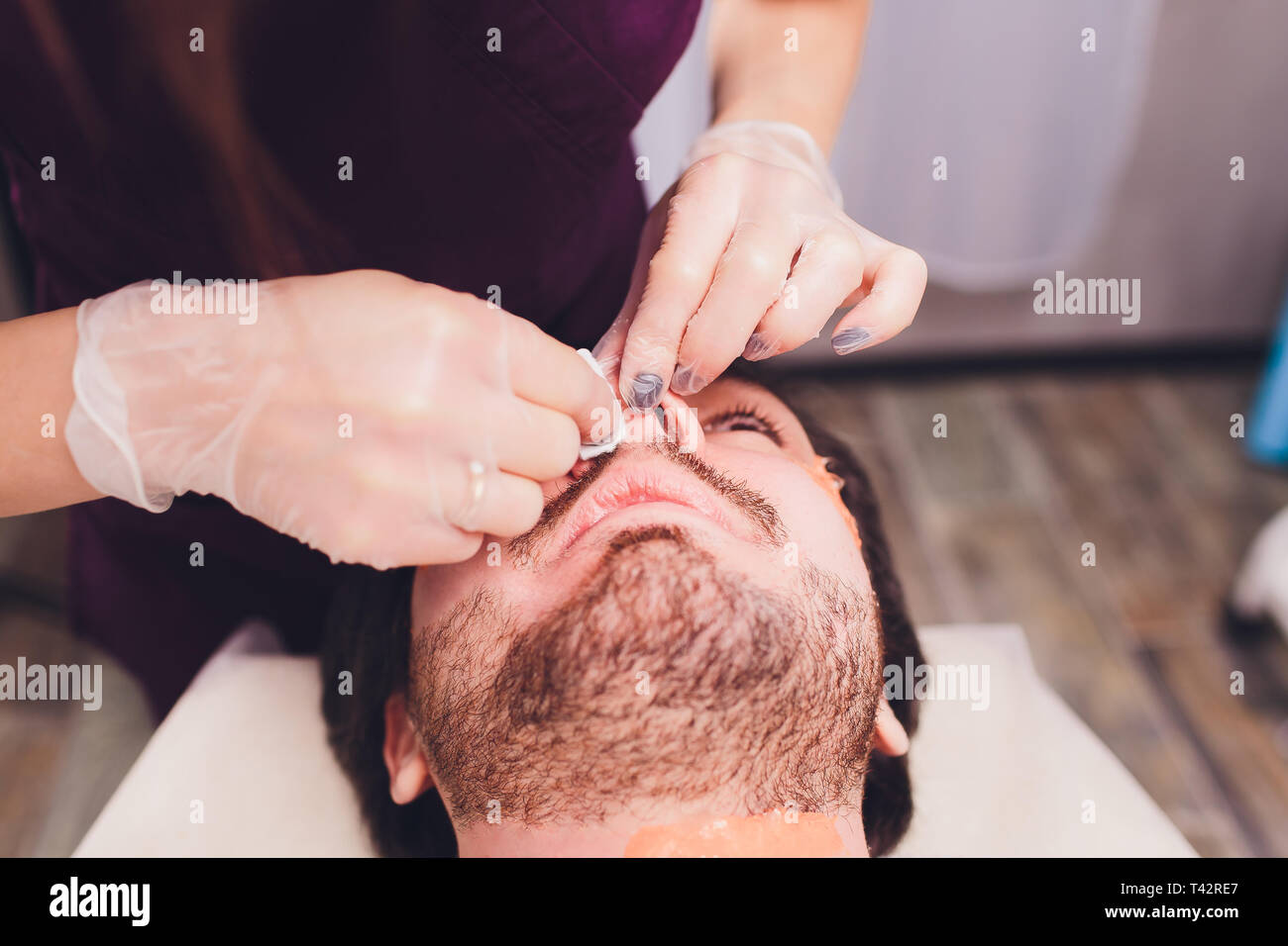 Hair Removal Man S Face Sugaring Epilationsy Ellow Color In