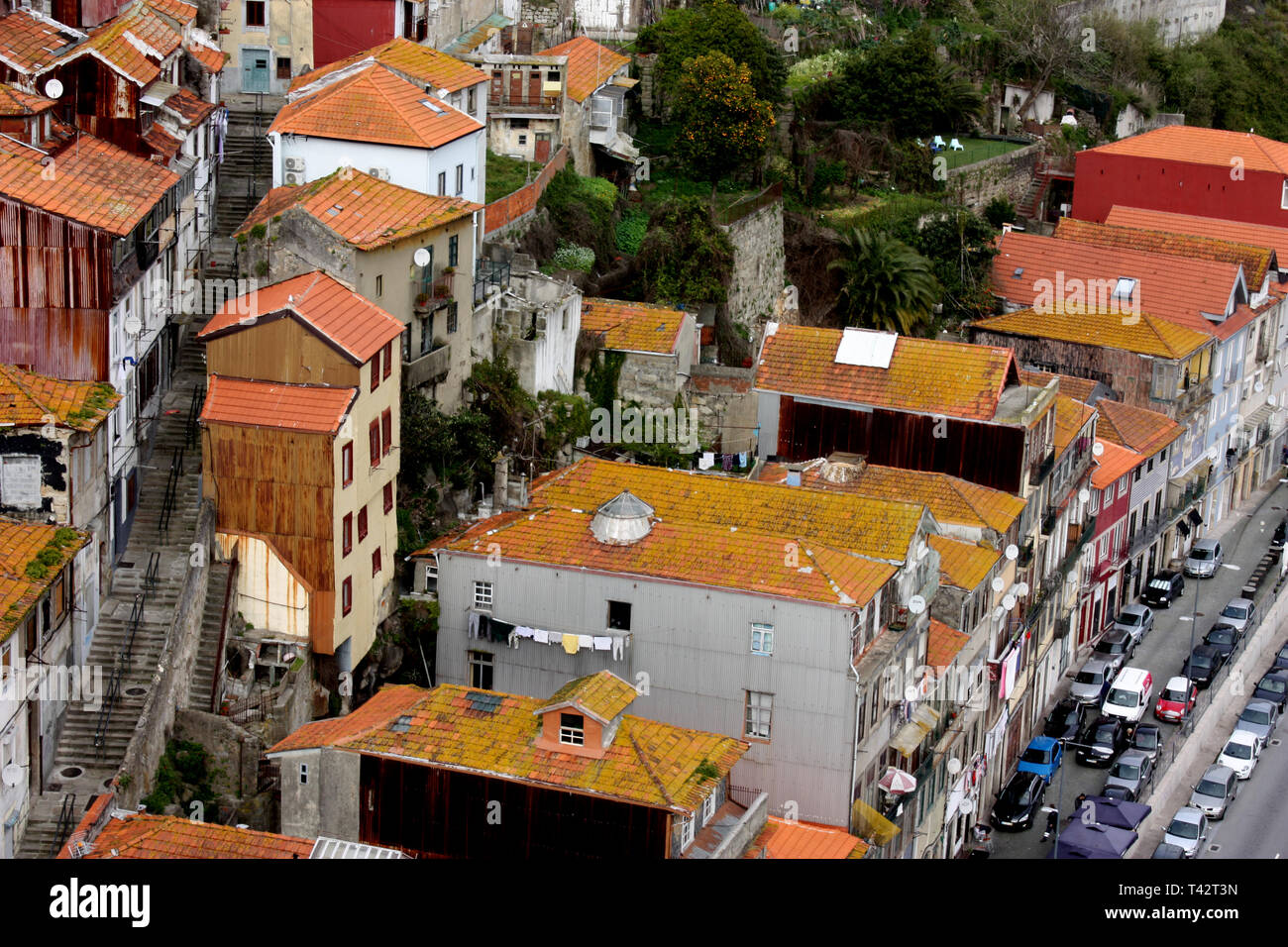 Porto, Portugal - View of the funicular by the Ponte Luiz 1 bridge in ...