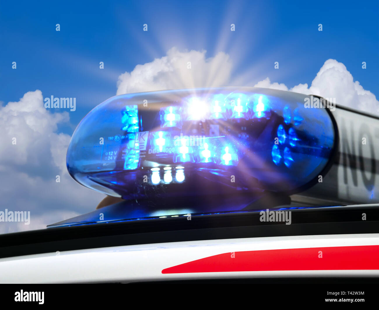 Emergency light on rescue vehicle Stock Photo Alamy