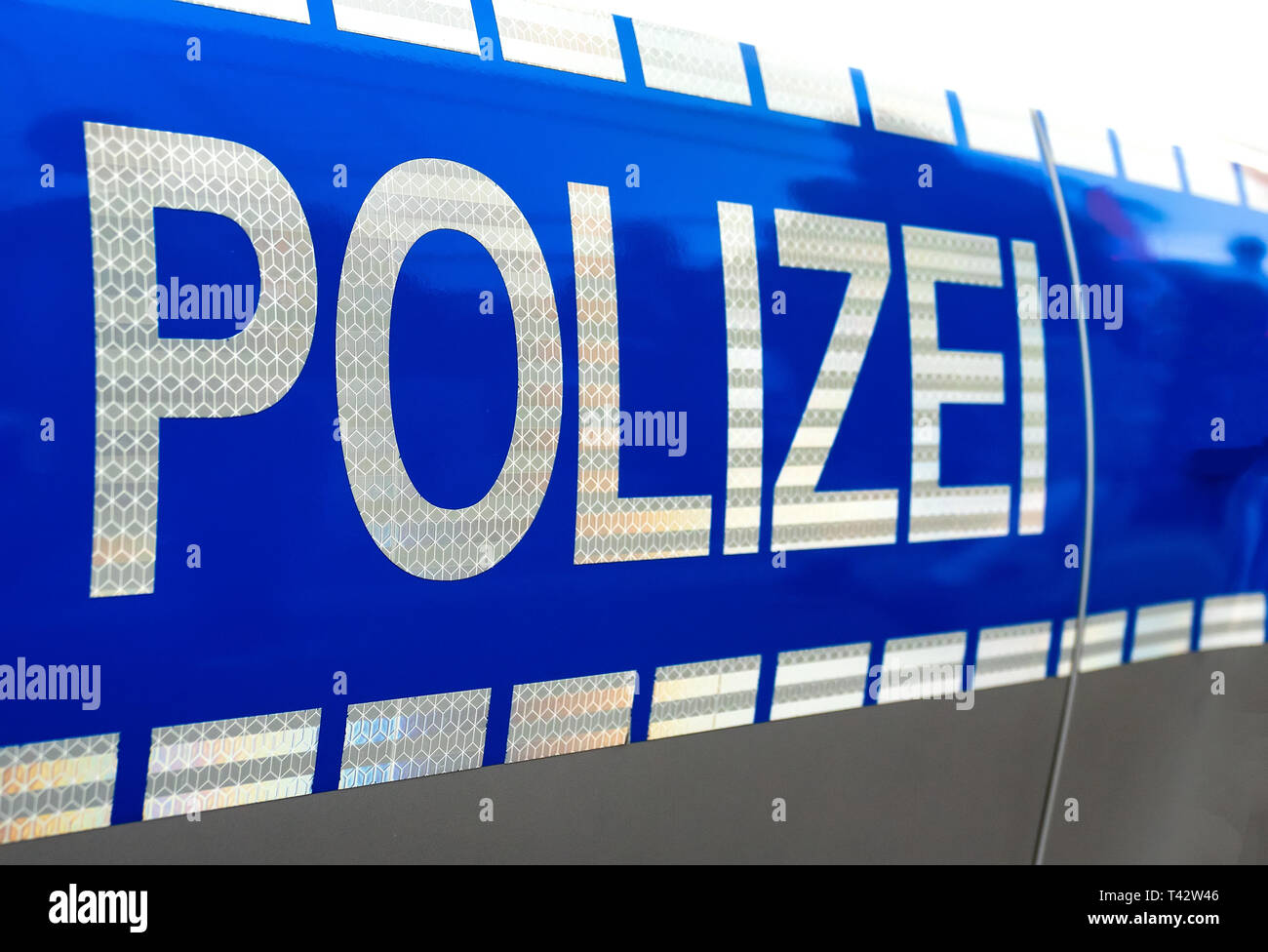 Polizei sign on a Police car Stock Photo - Alamy