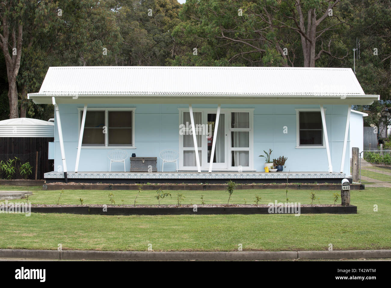 A post war weatherboard timber and steel corrugated iron roofed holiday
