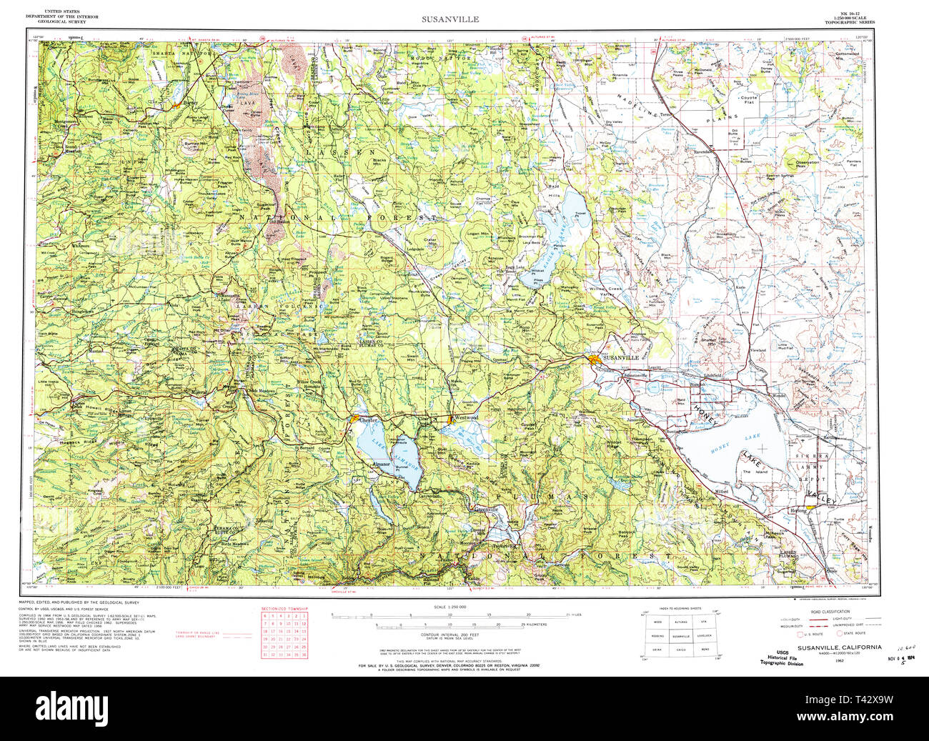 Susanville map hi-res stock photography and images - Alamy