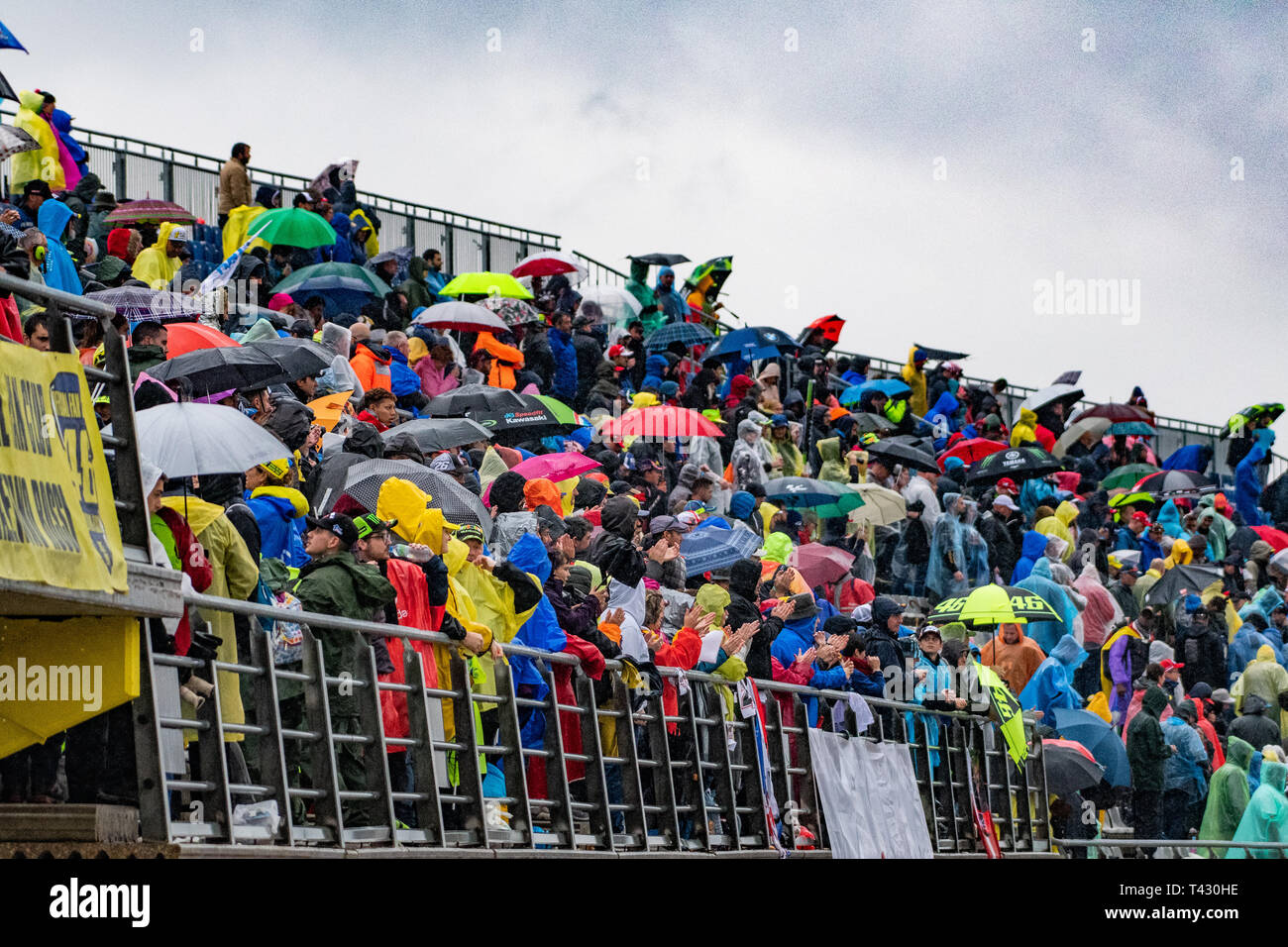Valencia/Spain - 11/18/2018 - fans prepare to leave as the 2018 Valencia GP came to an end Stock Photo