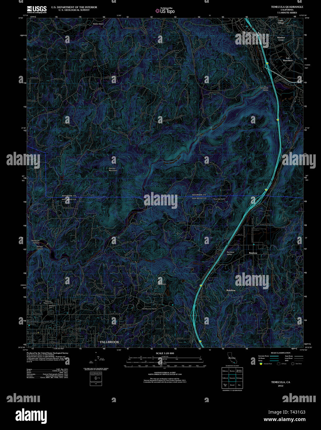Temecula map hi-res stock photography and images - Alamy