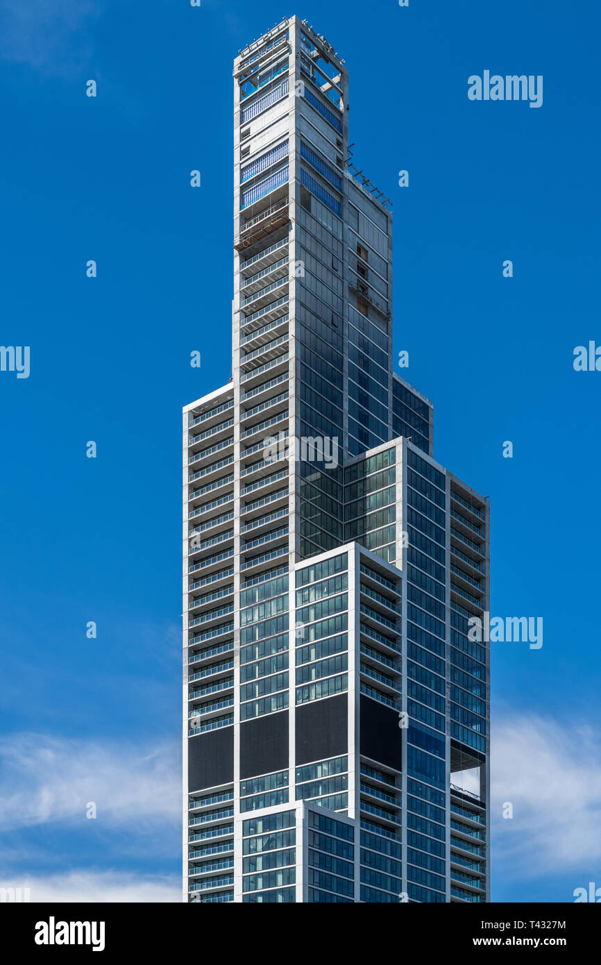 NEMA Chicago, highrise residential building under construction Stock Photo