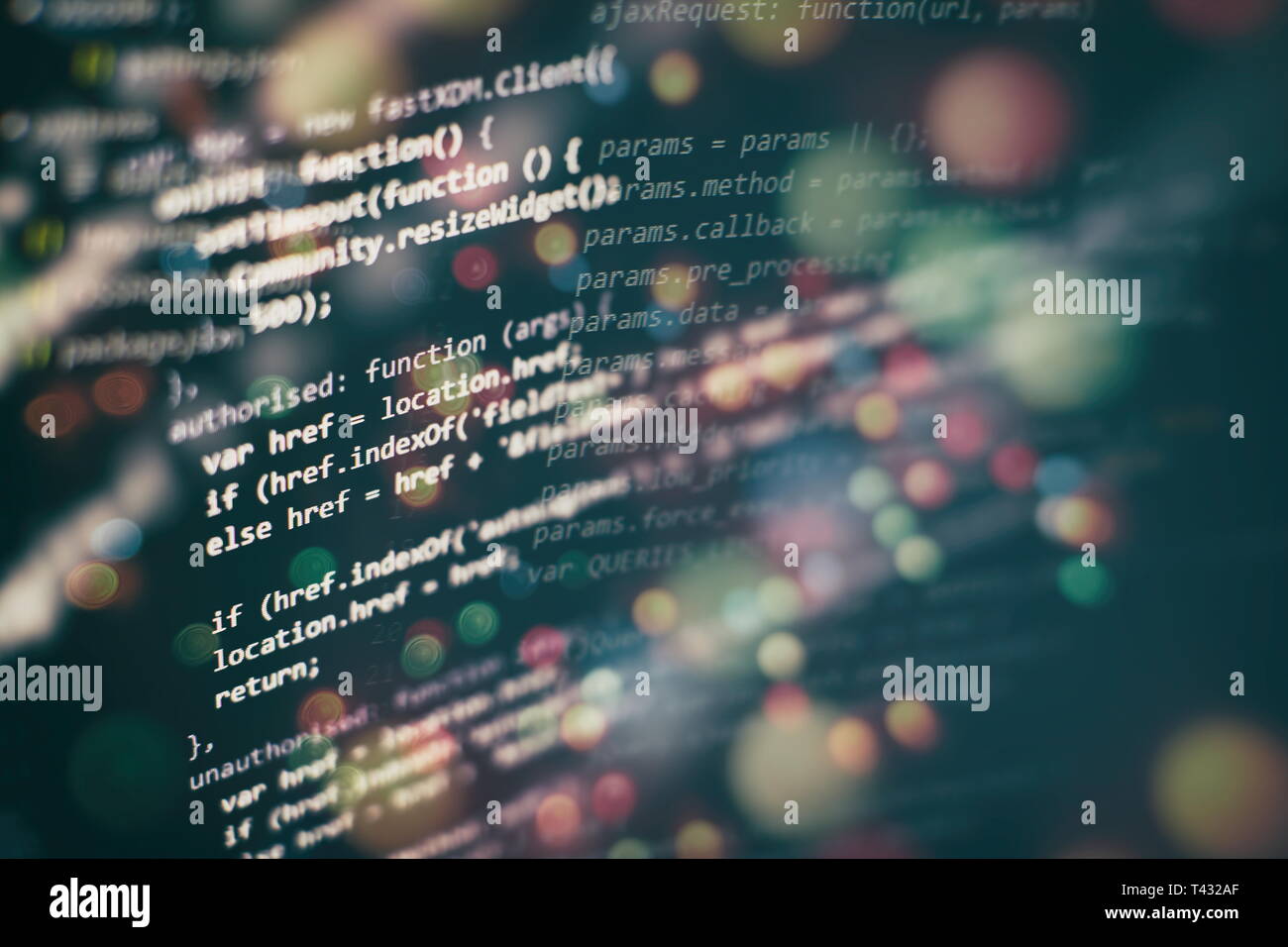 Programming source code HTML for Website development. Server logs ...