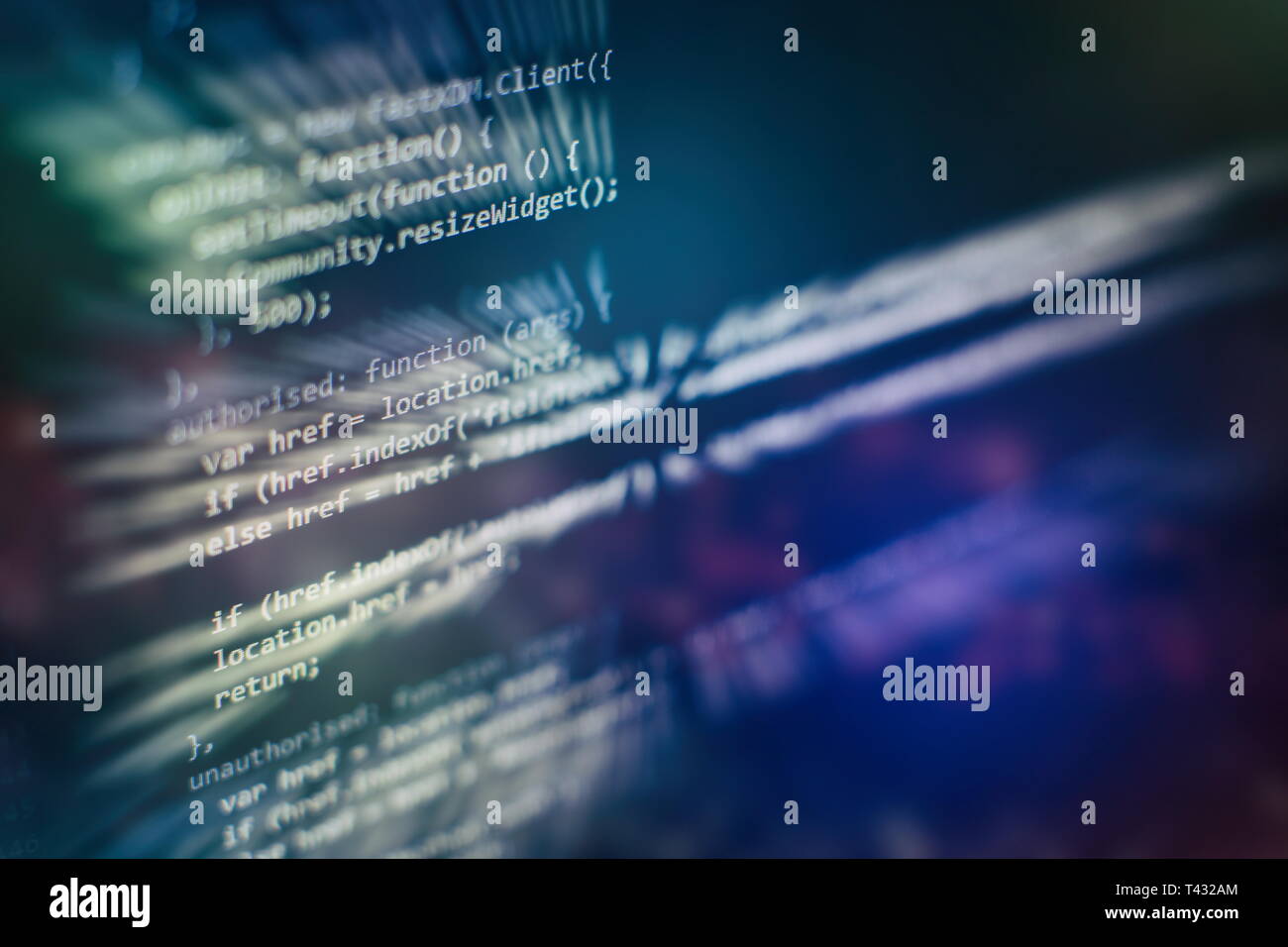 Programming source code HTML for Website development. Server logs ...