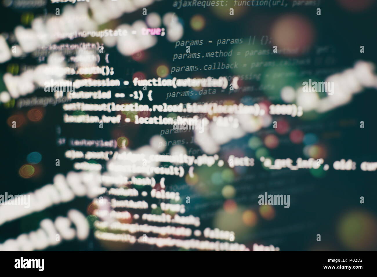 Programming source code HTML for Website development. Server logs ...