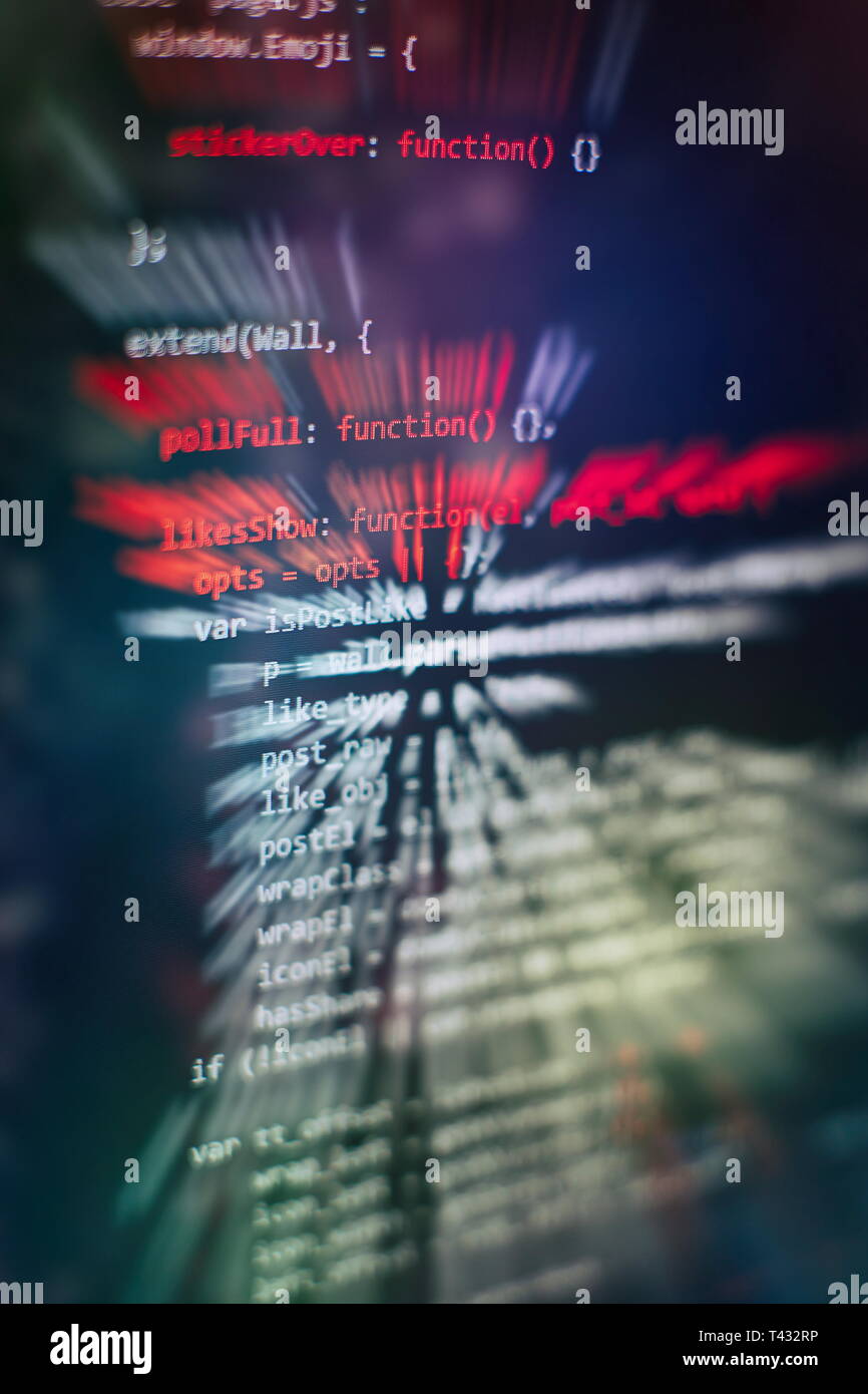 Software development. Internet security hacker prevention. SEO optimization. Modern tech. Stock Photo