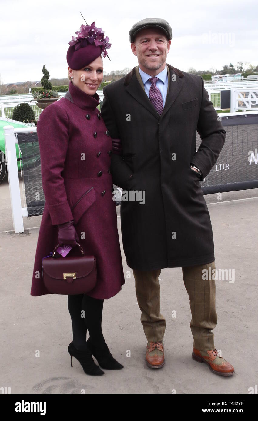 Cheltenham Festival 2019 - Day 2 - Ladies Day Featuring: Zara Phillips, Zara  Tindall, Mike Tindall Where: Cheltenham, United Kingdom When: 13 Mar 2019  Credit: John Rainford/WENN Stock Photo - Alamy