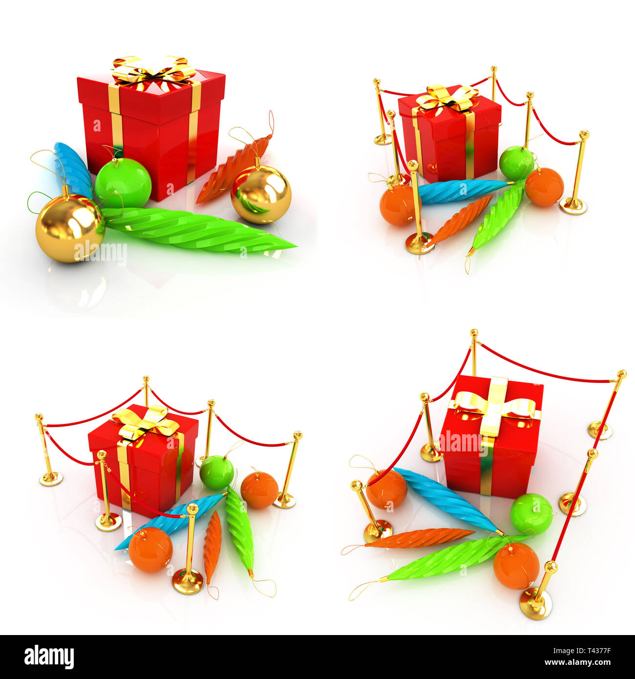 Set of Beautiful Christmas gifts Stock Photo - Alamy