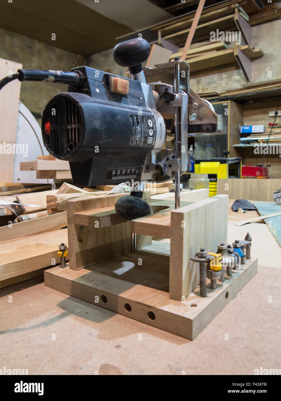 Odintsovo, Russia - 7/10/2015: Carpentry workshop interior Stock Photo