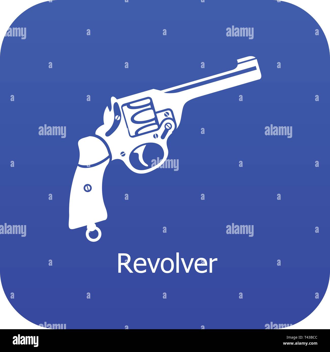 Revolver icon blue vector Stock Vector Image & Art - Alamy