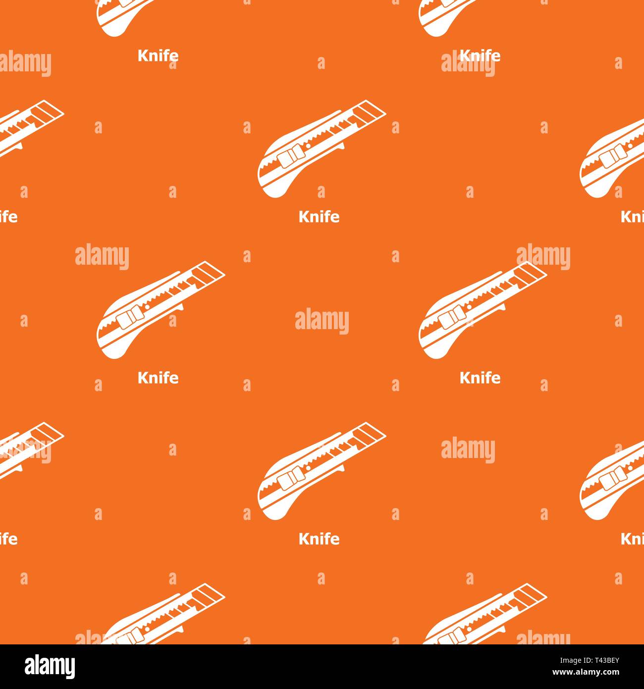Knife pattern vector orange Stock Vector