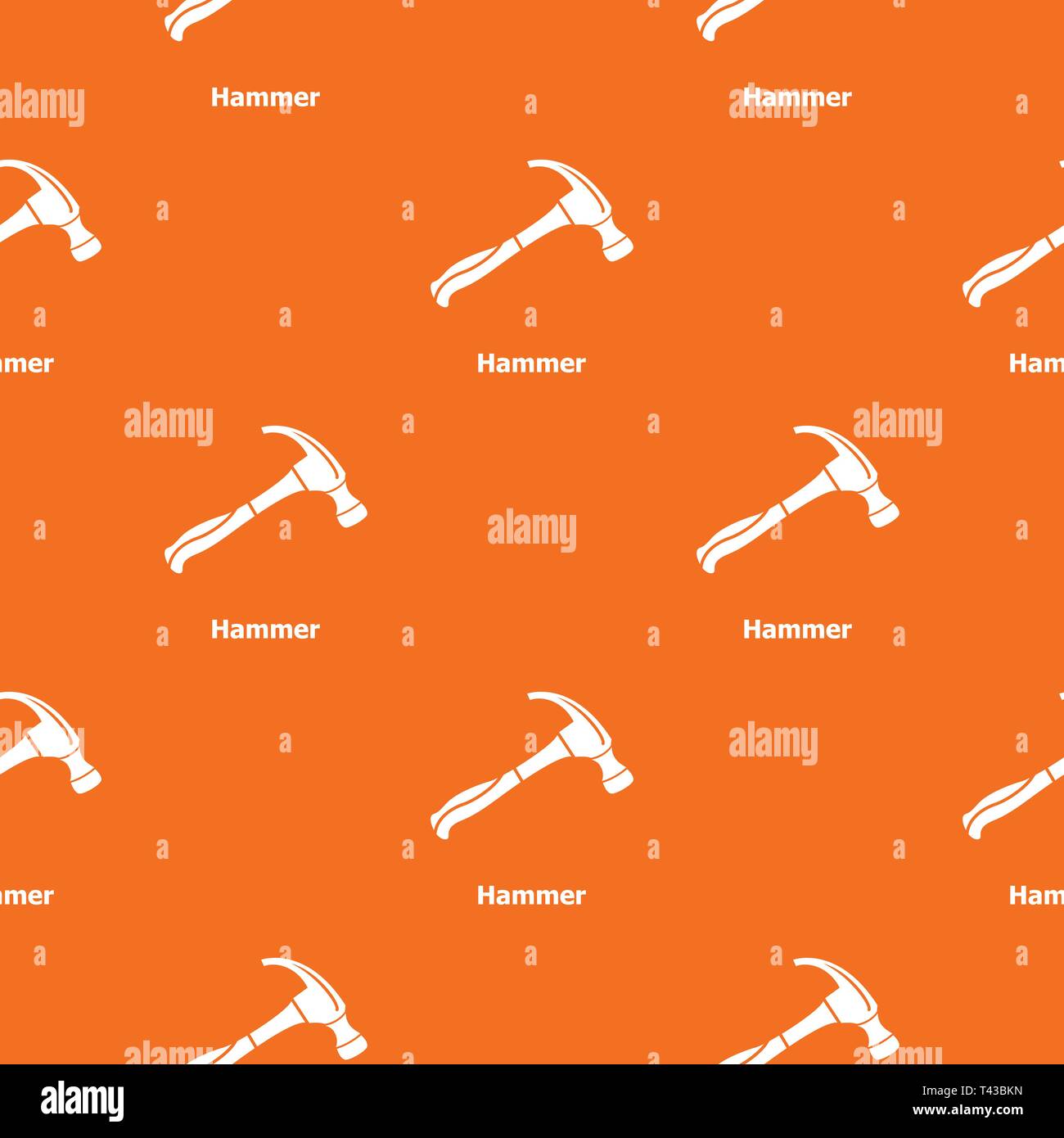 Hammer pattern vector orange Stock Vector