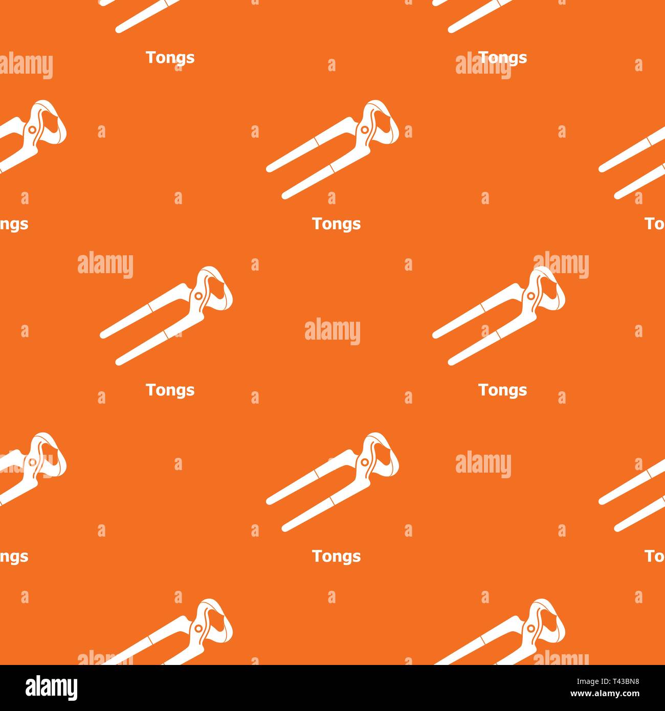 Tongs pattern vector orange Stock Vector