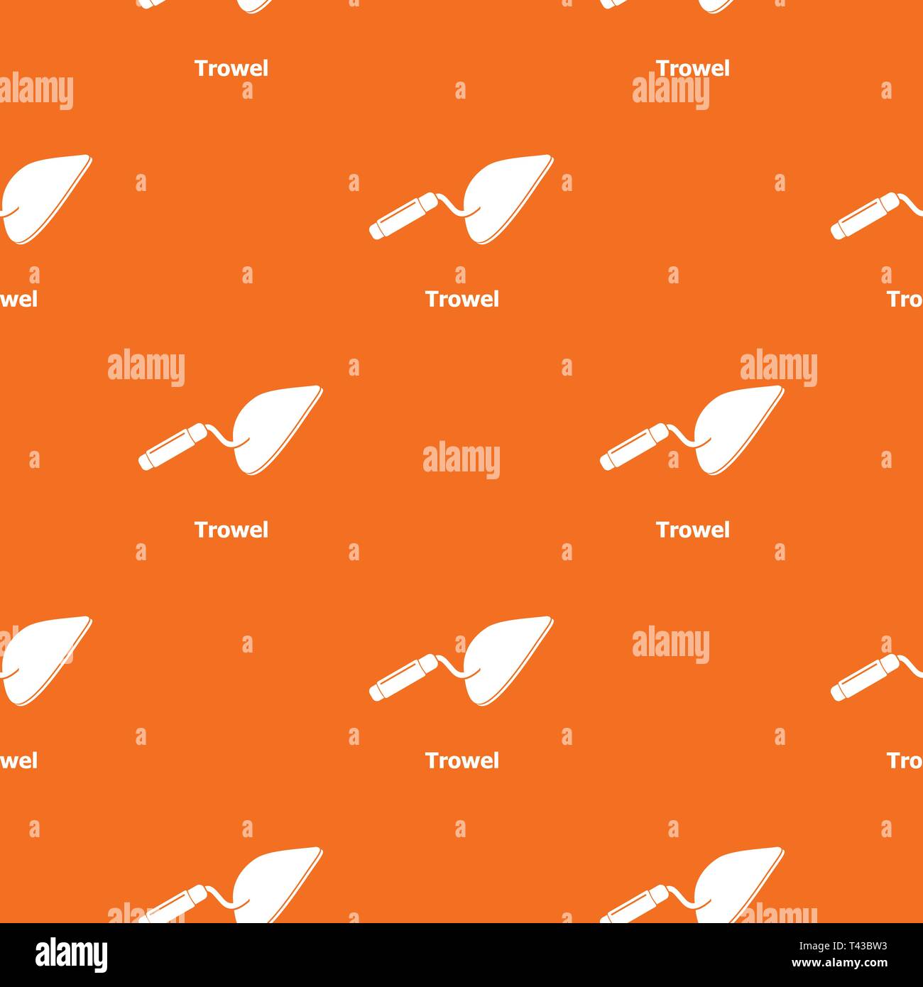 Trowel pattern vector orange Stock Vector