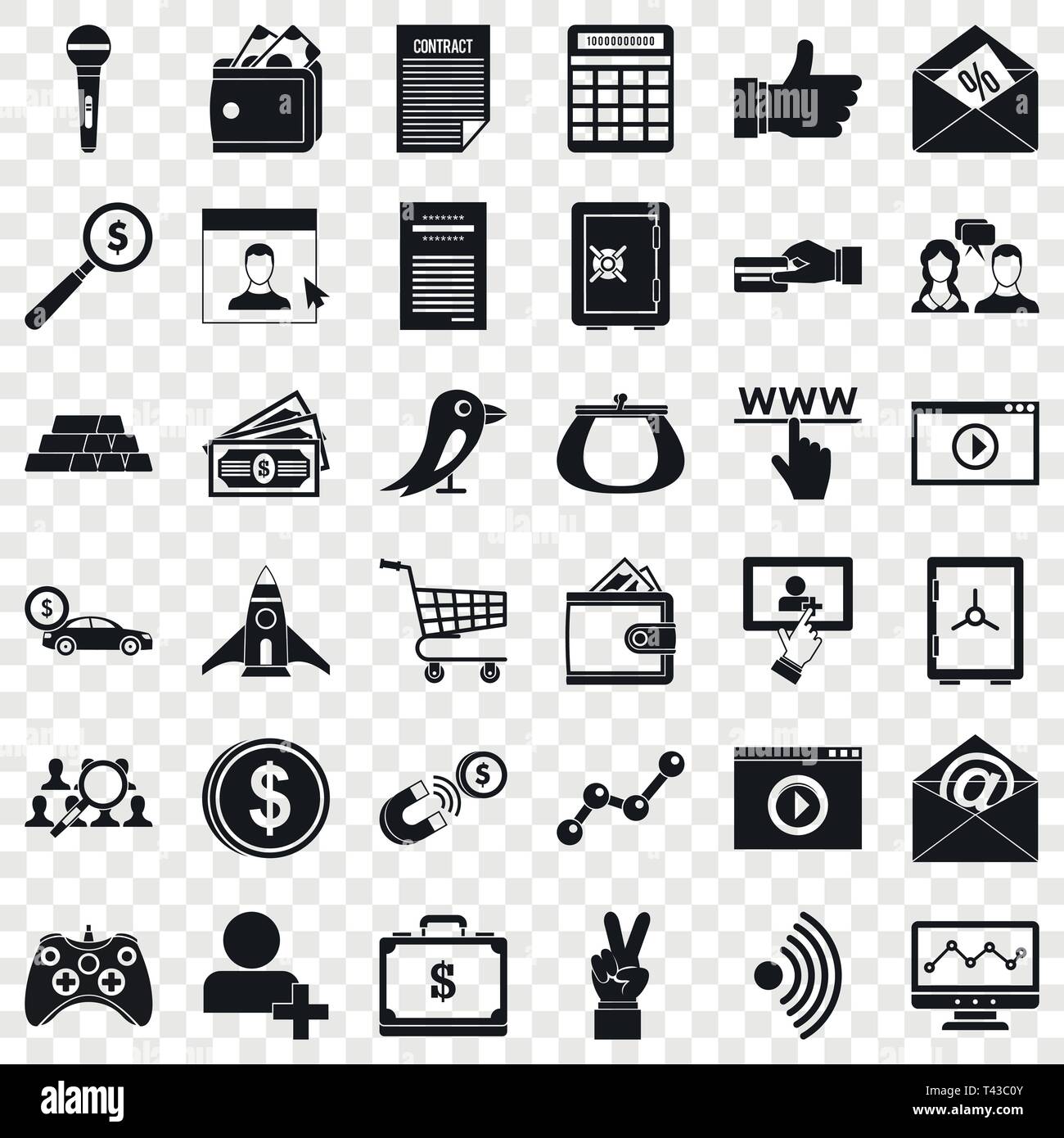 Digital market icons set, simple style Stock Vector Image & Art - Alamy