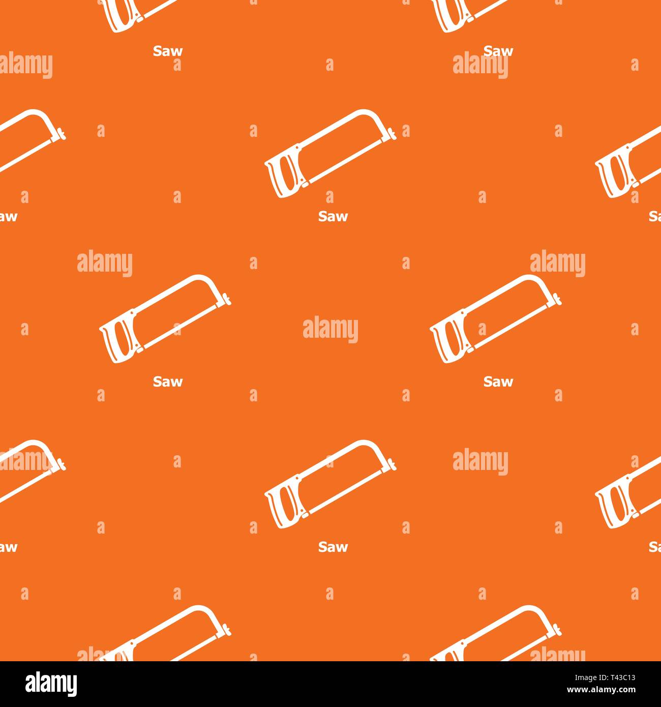 Saw pattern vector orange Stock Vector