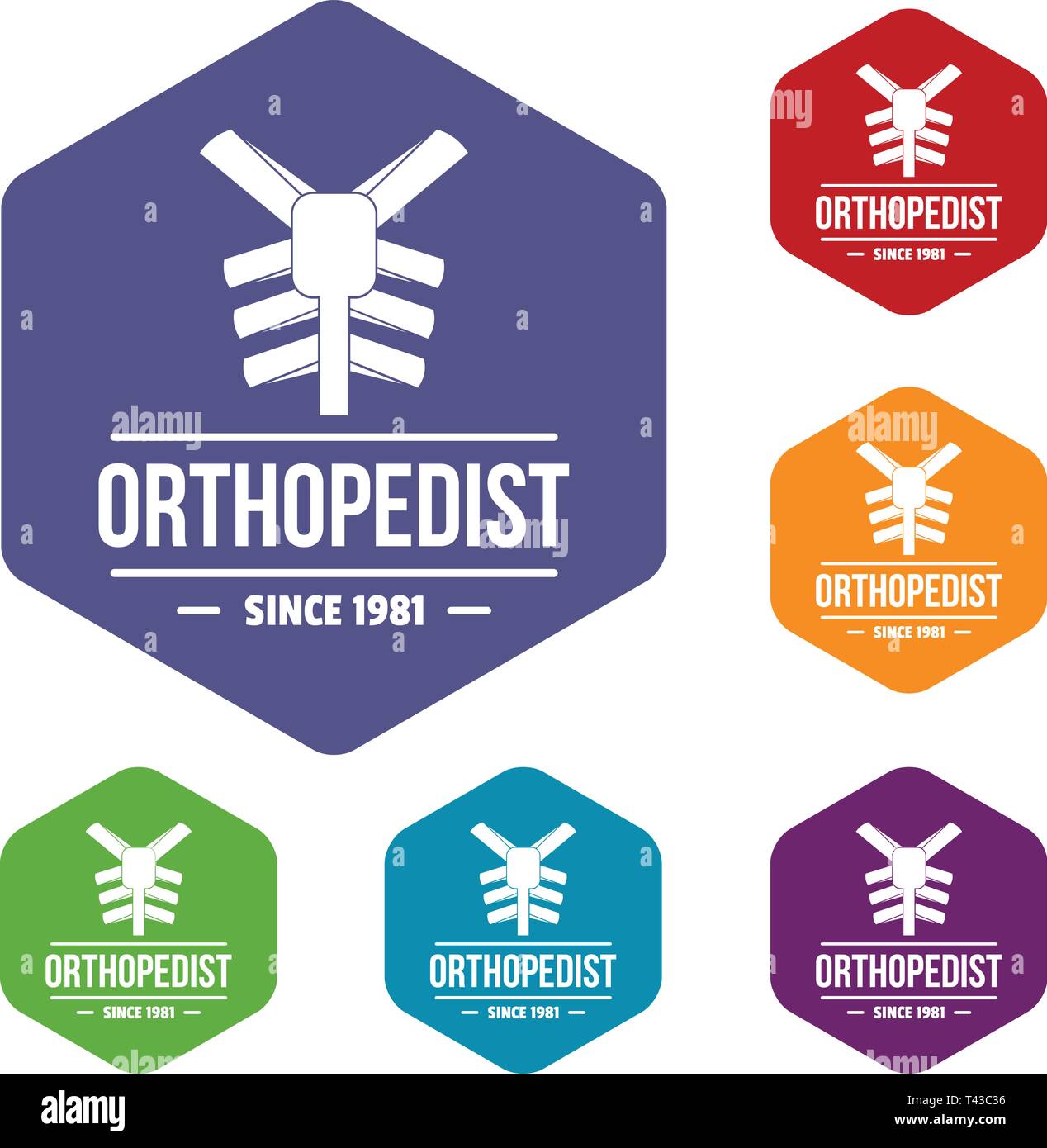 Spine orthopedic icons vector hexahedron Stock Vector Image & Art - Alamy