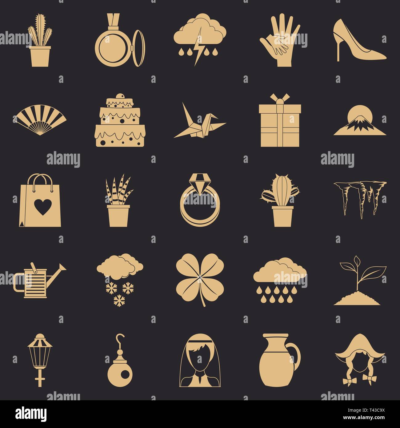 Flower scent icons set, simple style Stock Vector Image & Art Alamy