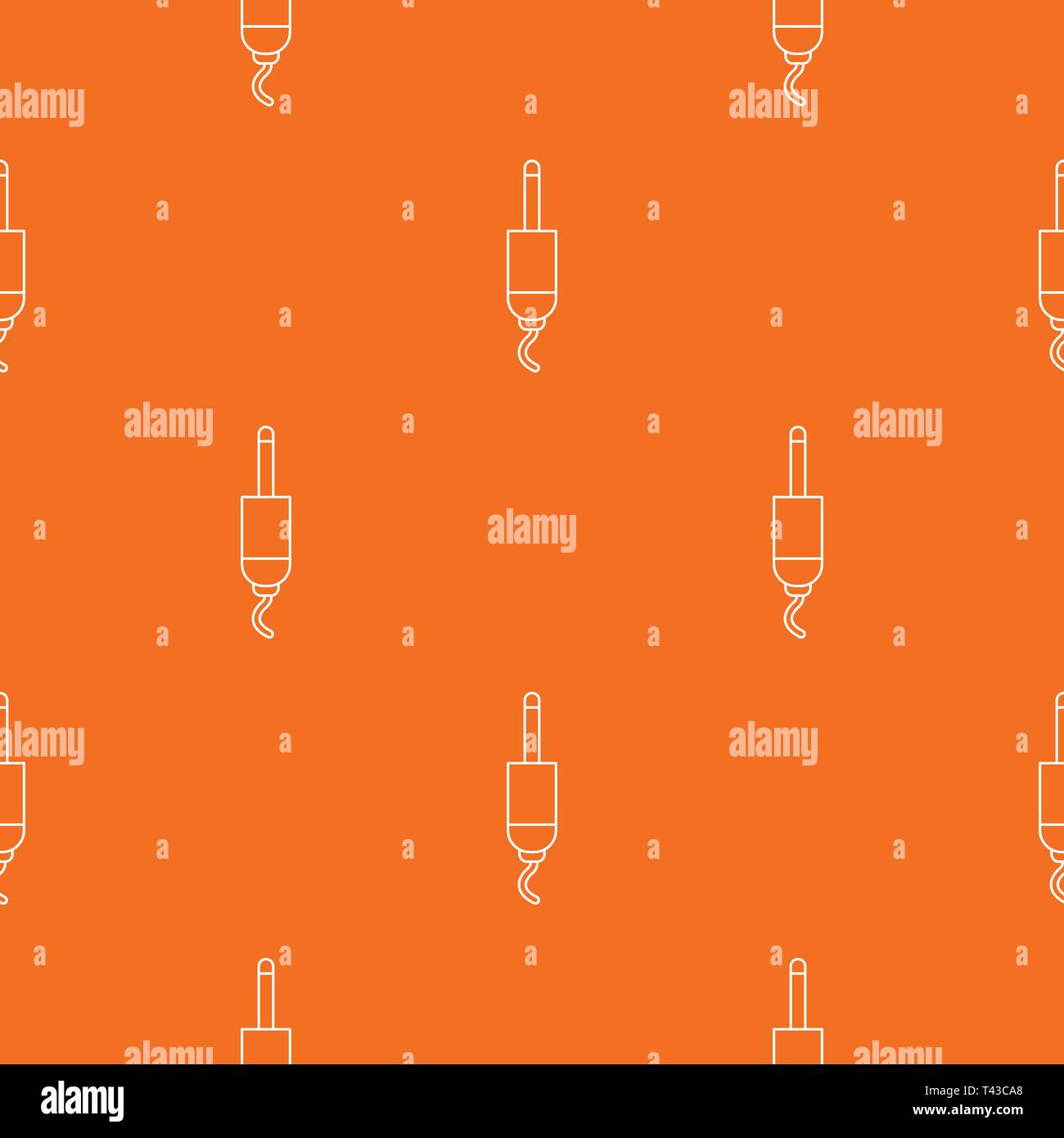 Jack cable pattern vector orange Stock Vector
