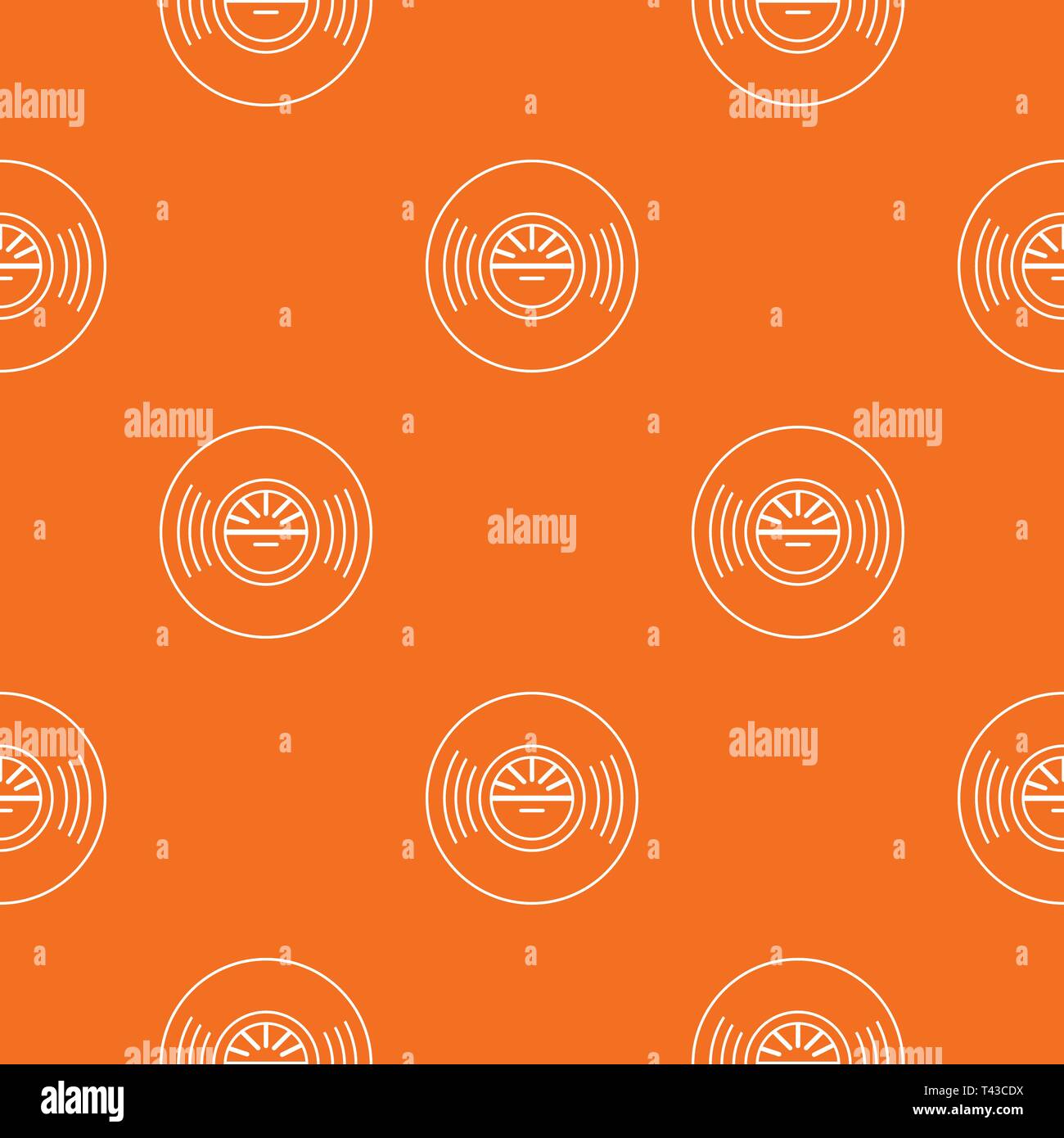 Vinyl record pattern vector orange Stock Vector Image & Art - Alamy