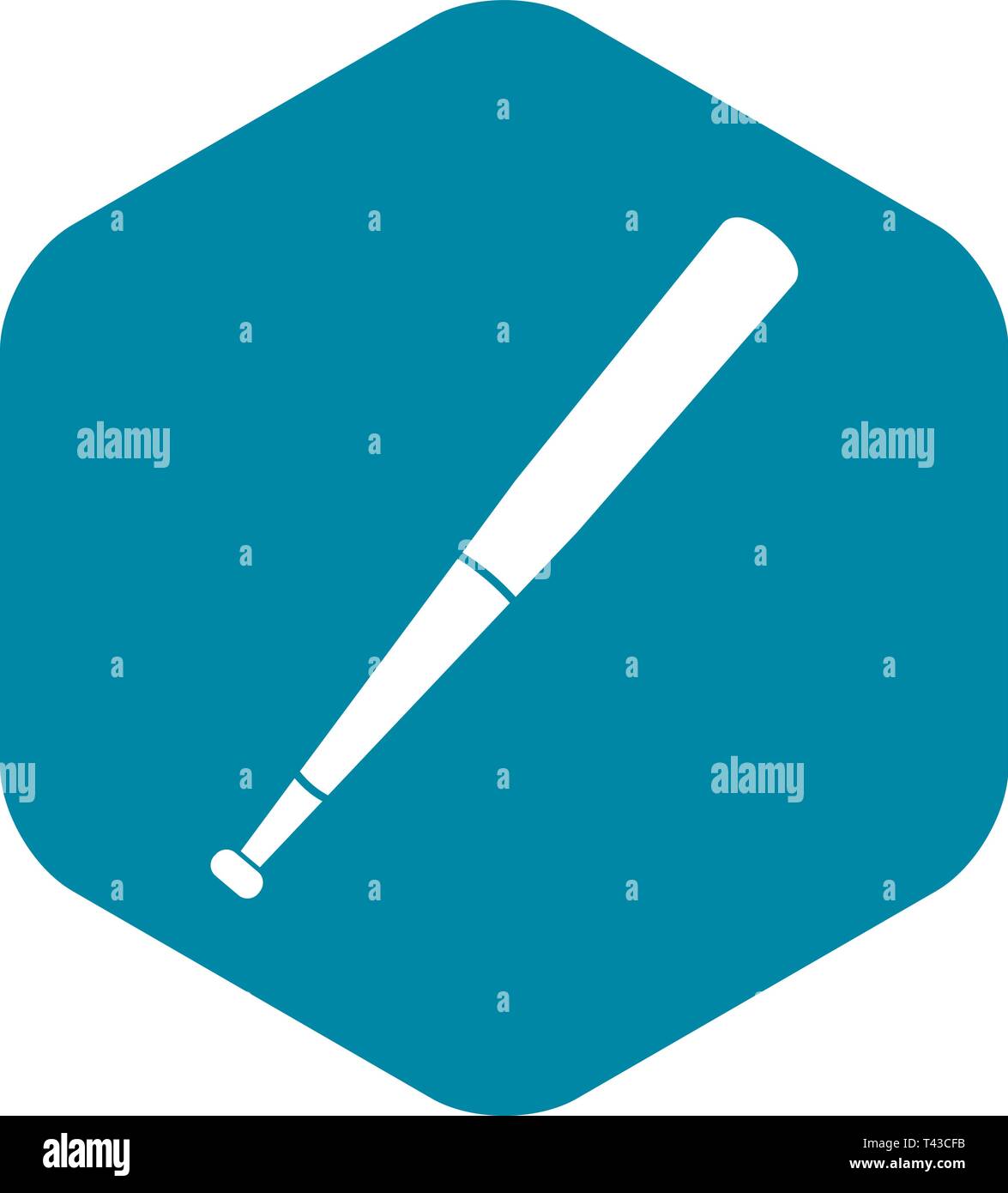 Black baseball bat icon, simple style Stock Vector Image & Art - Alamy