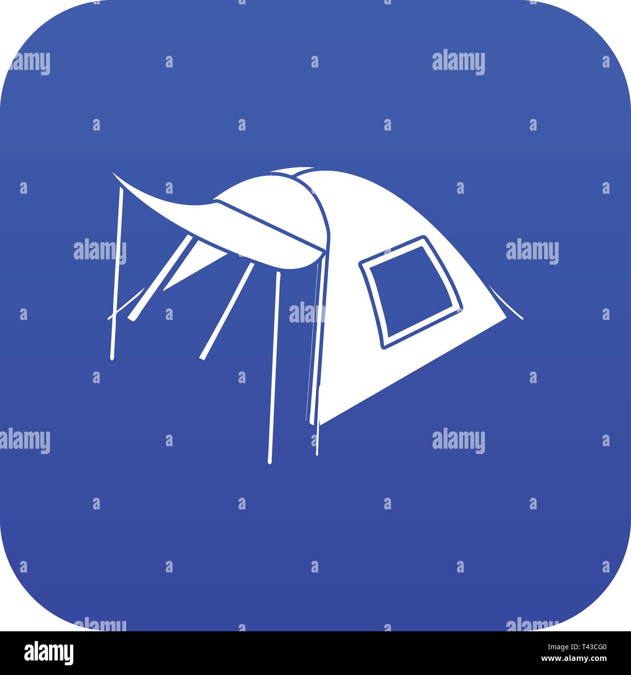 One person tent icon blue vector Stock Vector Image & Art - Alamy