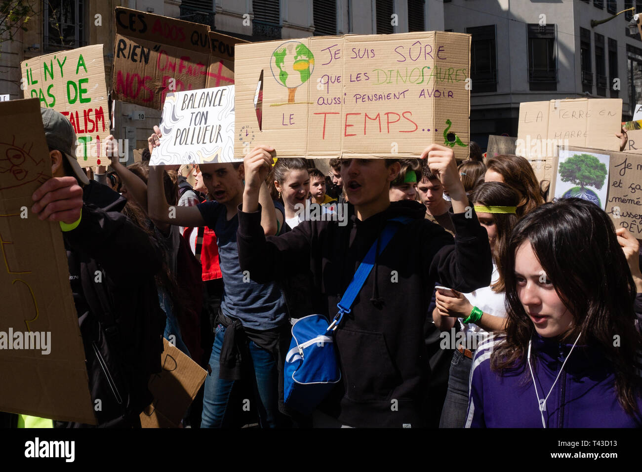 2nd event called by the collective Youth for climate Lyon Stock Photo