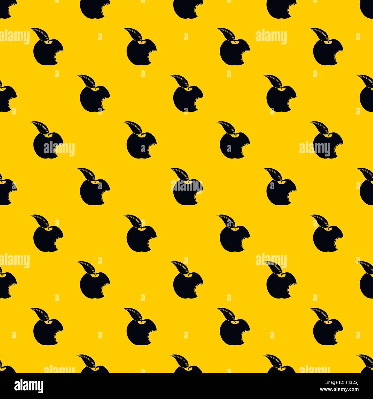 Bitten apple pattern vector Stock Vector