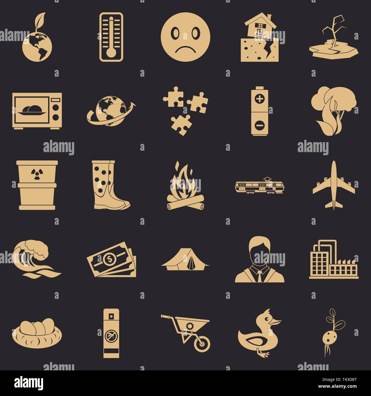 Torrid icons set, simple style Stock Vector Image & Art - Alamy