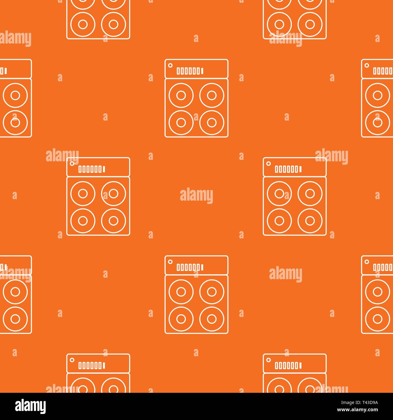 Speaker box pattern vector orange Stock Vector