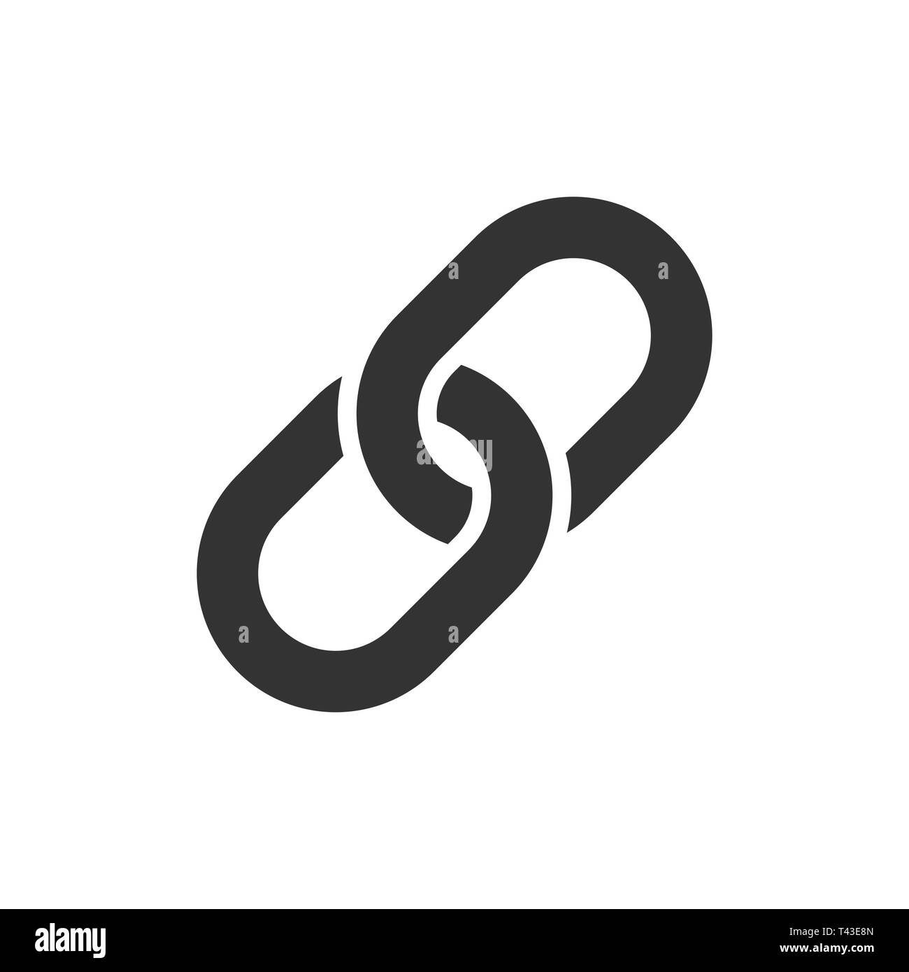 Chain Sign Icon In Flat Style Link Vector Illustration On White