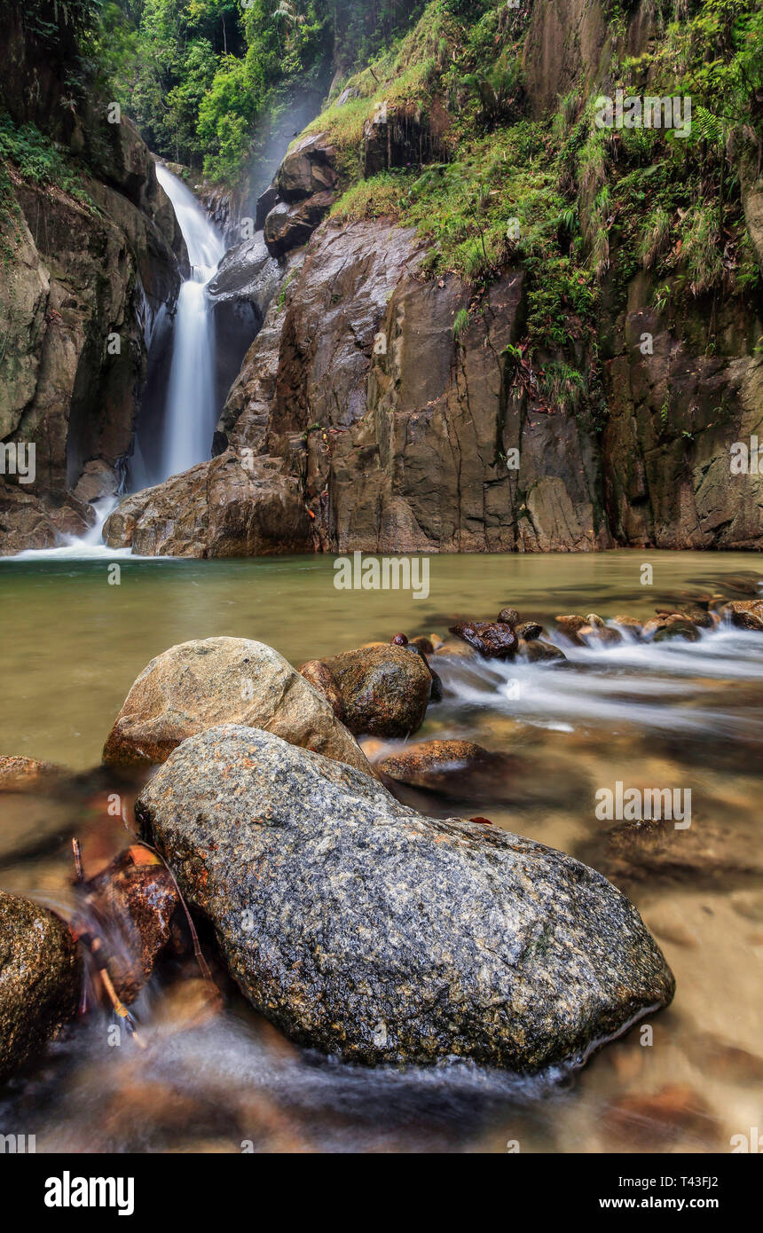 The waterfalls in Malaysia. Stock Photo