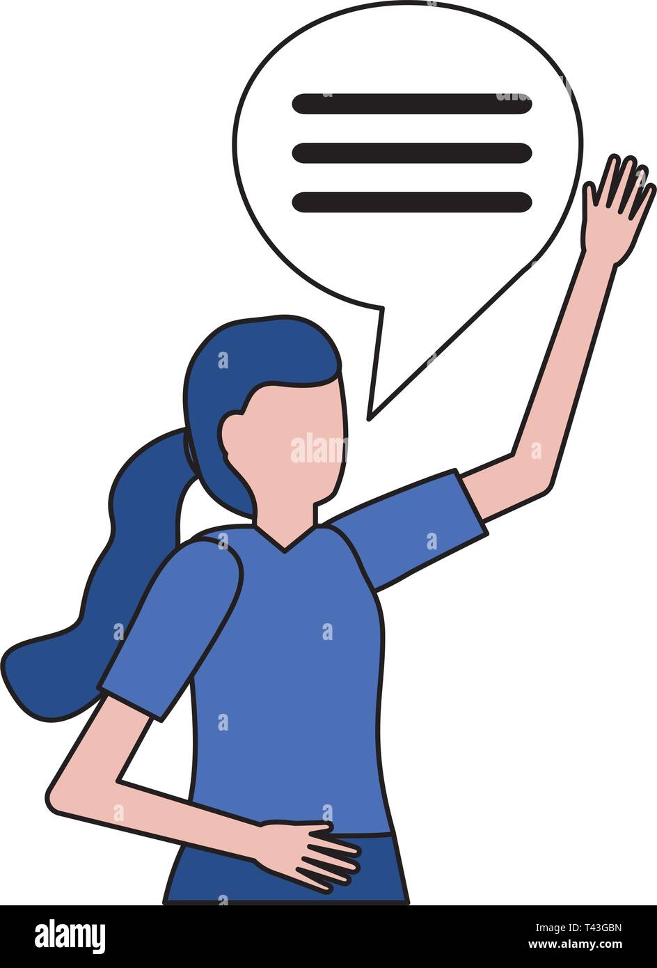 woman portrait speech bubble Stock Vector Image & Art - Alamy