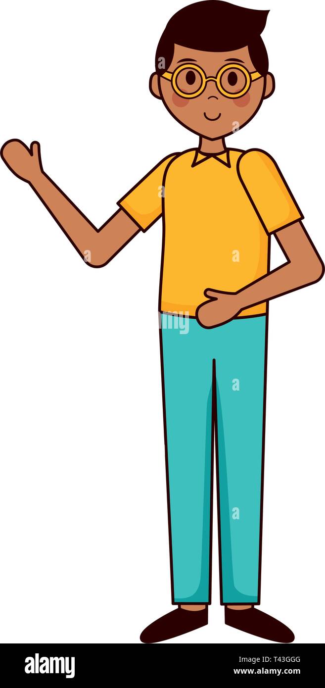 boy waving hand Stock Vector Image & Art - Alamy