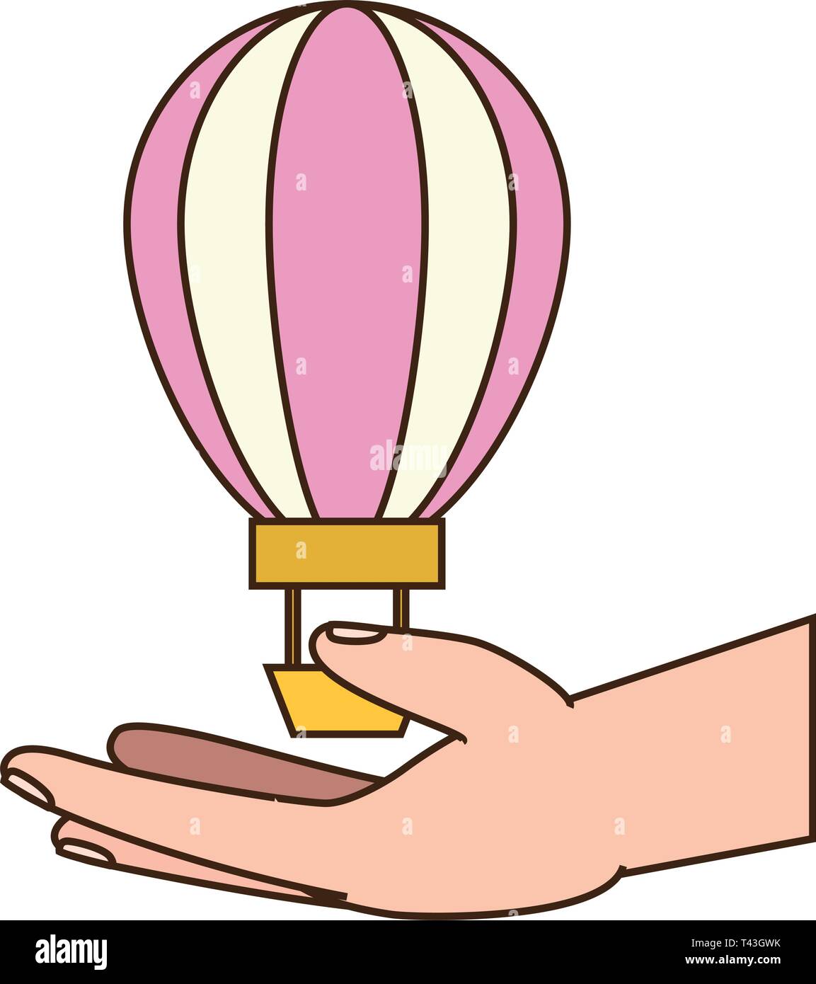 hand holding air balloon Stock Vector Image & Art Alamy