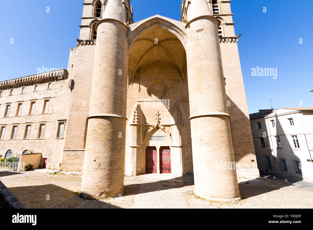 Montpellier Cathedral is a Roman Catholic church located in the city of Montpellier, France. Stock Photo