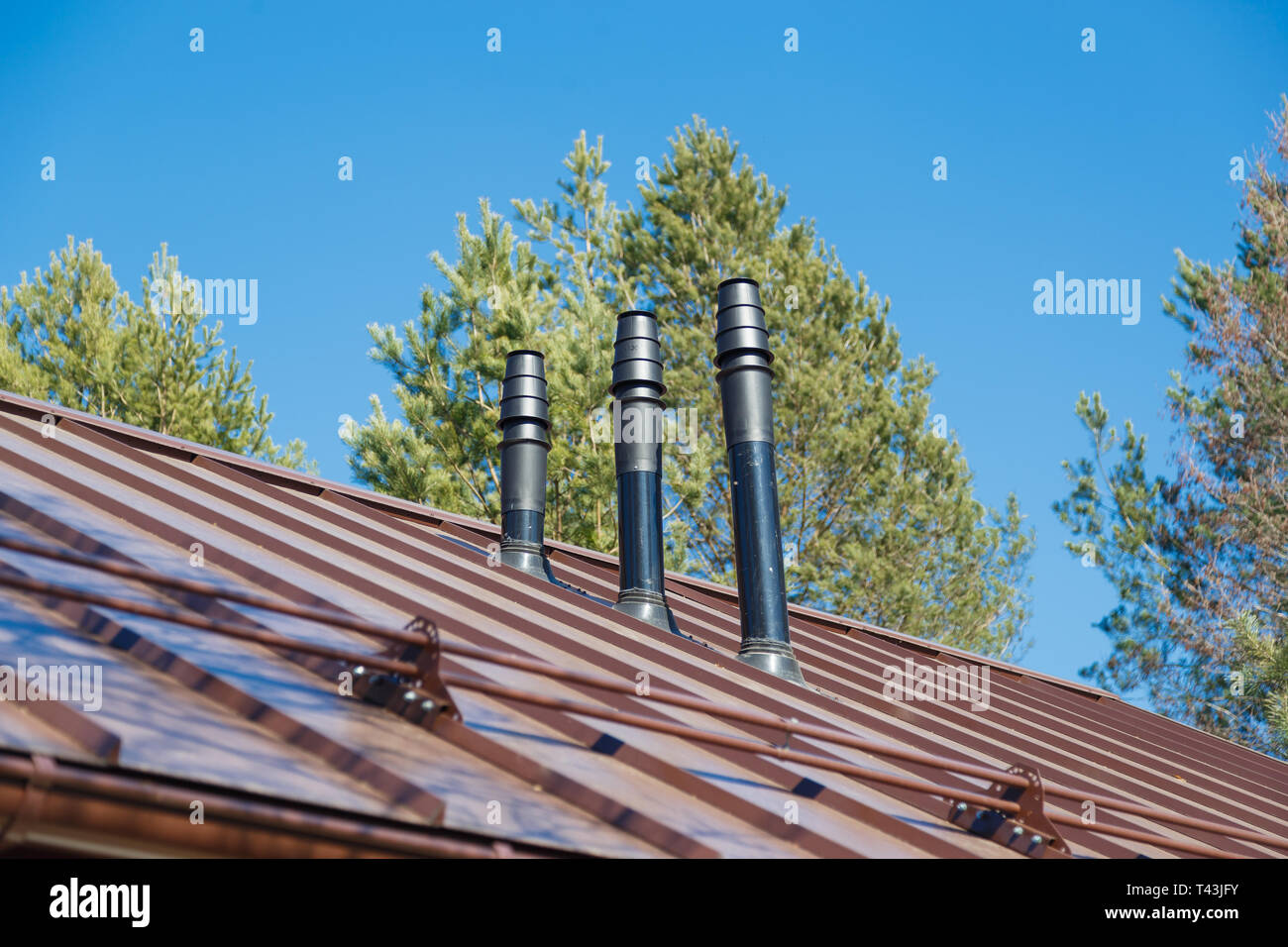 Chimney or ventilation roof pipe Stock Photo Alamy