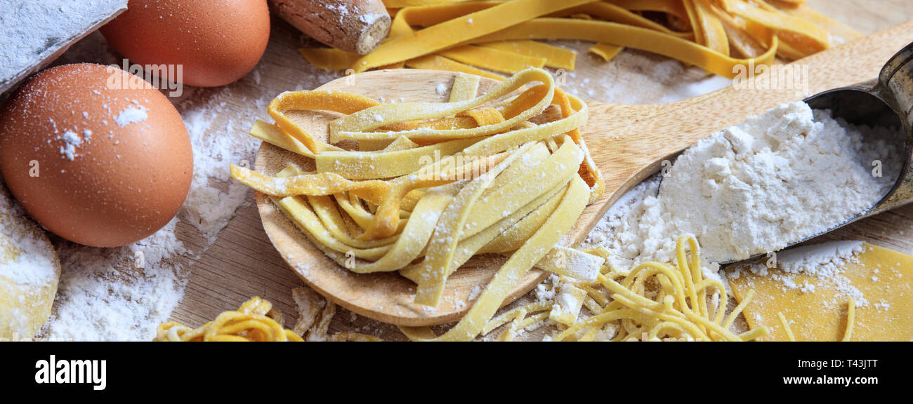 Stunning Fresh Pasta Making With Egg And Flour Blend image