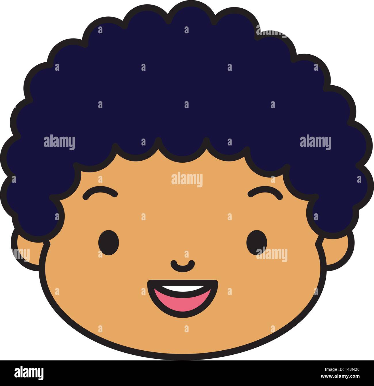 cute happy boy face Stock Vector Image & Art - Alamy