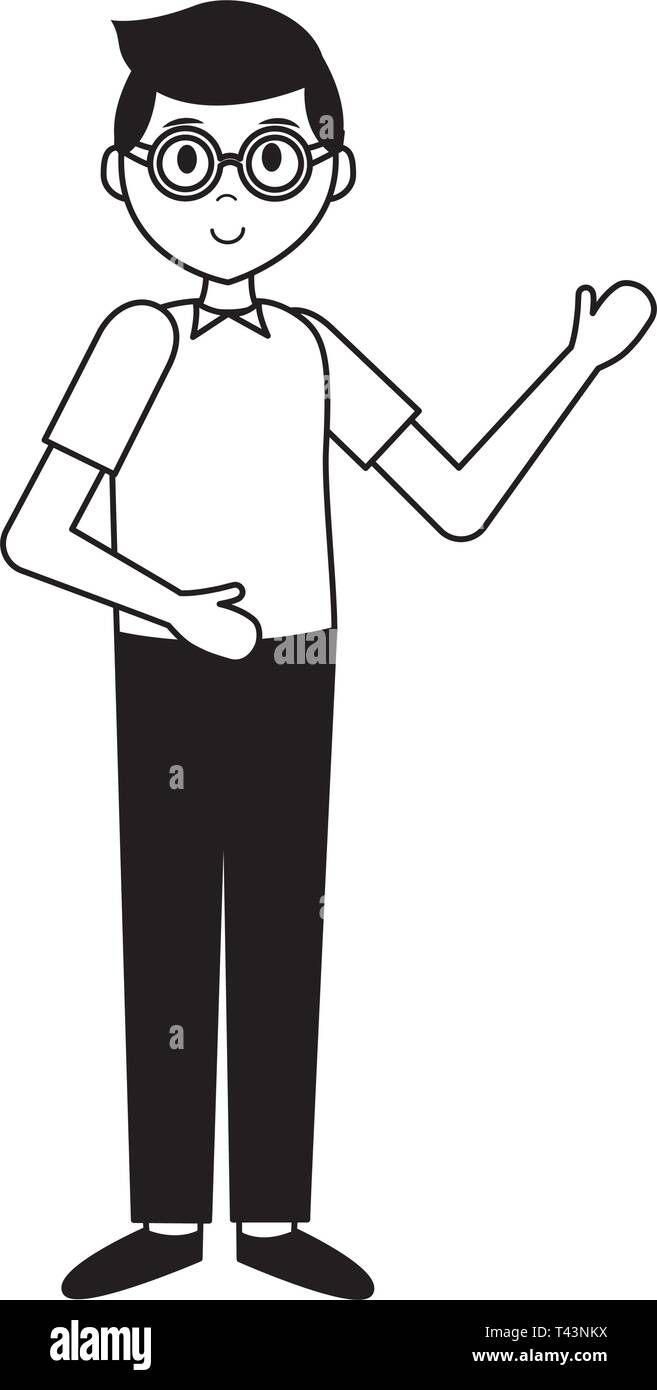 boy waving hand Stock Vector Image & Art - Alamy